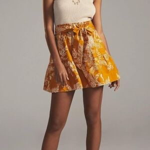 Anthropologie Maeve Cotton Tiered Skirt